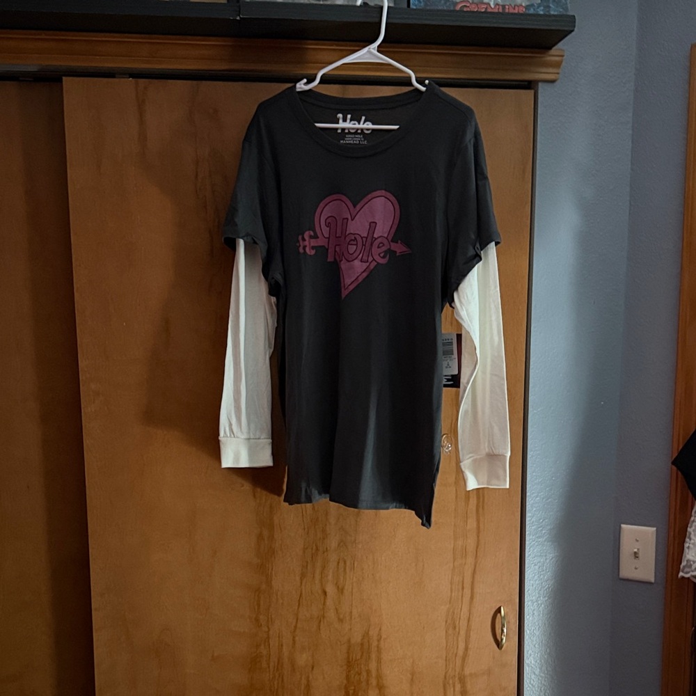 Hole Long Sleeve T Shirt